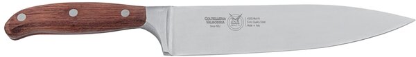 Forged Kitchen Knife with 20 cm W.Nr.1.4116 Steel Blade, Dark Mahogany Wood Handle