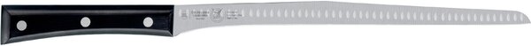 Flexible Narrow Salmon Knife in 18/10 Stainless Steel with 28 cm Black Paperstone Handle - Paperstone
