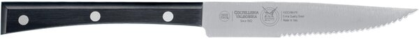 Narrow Steak Knife with 13 cm Serrated Blade, Black, Paperstone Handle Perfect for Thick Meats and Steaks