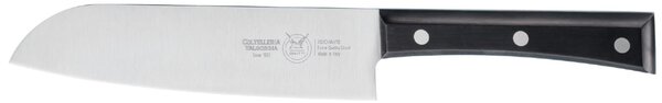 Santoku Knife 18 cm, Black Colour, Black Acetal Resin Handle