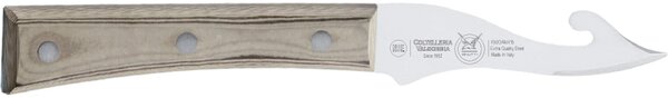 Stainless Steel Oyster Knife 9 cm with Paperstone Handle in Hazelnut Colour - Paperstone