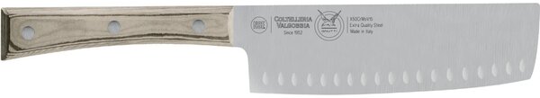 Nakiri Knife with Waved 18/10 Steel 16 cm Blade and Paperstone Handle Ideal for Precise Vegetable Cutting and Processing