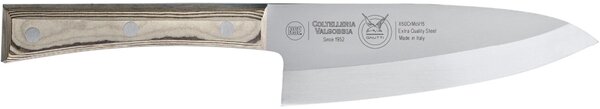 Tempered Steel Deba Knife 18/10 cm 18 with Paperstone Handle Small Cleaver for Cutting Fish Heads Without Damage - Paperstone