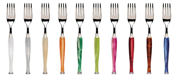 MOTIVI 24-piece cutlery set for 6 table settings in polished 18/10 stainless steel 2.5 mm thickness with mother-of-pearl acrylic handle dishwasher safe
