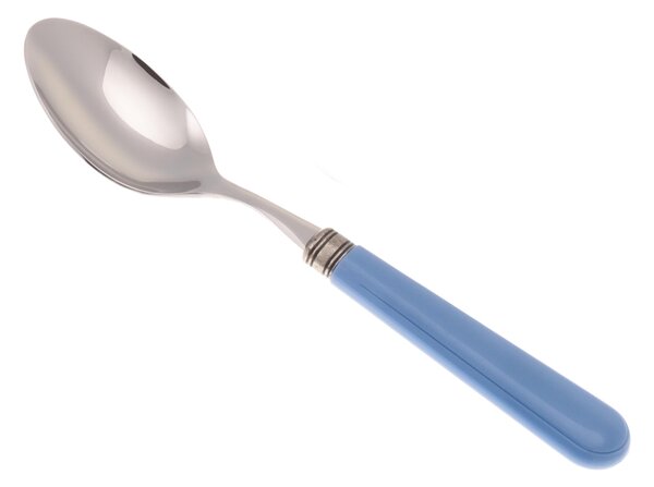 Mistral Table/Soup Spoon Set of 6 Pieces in 18.10 Stainless Steel Length 26 cm Handle in Dishwasher Safe PPL Blue