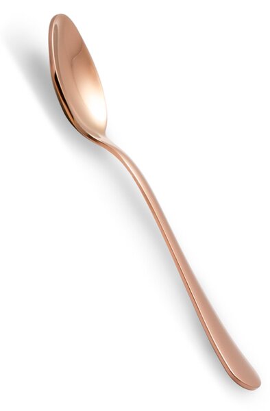 Serena Coffee Spoon Set, 6 Pieces in Polished Copper PVD, Stainless Steel 18.10 AISI304 2.5 mm, Packaged in Cardboard Box
