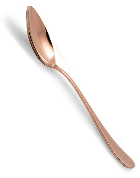 Serena Model Table/Soup Spoon 6-Piece Set in PVD Copper Stainless Steel 18.10 AISI304 2.5 mm in Cardboard Packaging