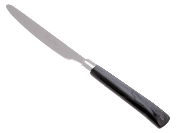 Serrated Table Knife MOD Giada Set of 6 Pieces in 18.10 Steel Length 26 cm Handle in PBT Dishwasher Safe Colour Black Name: Giada
