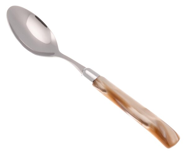 Giada Table/Soup Spoon Set of 6 Pieces in 18.10 Steel Length 26 cm PMMA Handle Dishwasher Safe Champagne