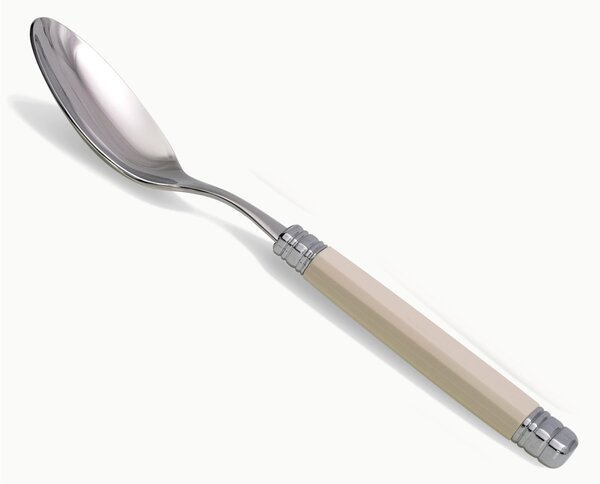 Rossini Mistral Model Table Spoon Set of 6 Pieces in 18.10 Steel Length 26 cm Handle in PA Dishwasher Safe Ivory
