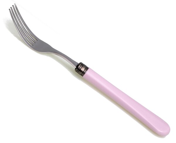 Giulietta Model Table Fork Set of 6 Pieces in 18.10 Steel Length 21 cm PBT Handle Dishwasher Safe Pink