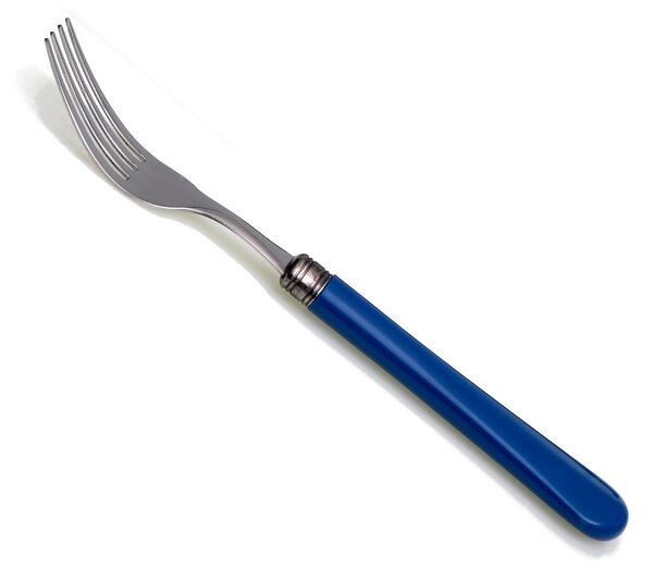 Giulietta Table Fork Set of 6 Pieces in 18.10 Steel Length 21 cm PBT Handle Dishwasher Safe Blue