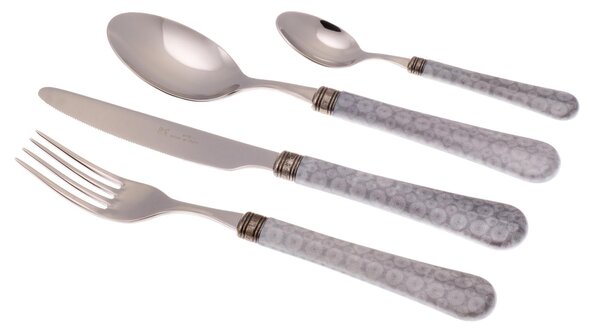 Coloured Cutlery Set 24 Pieces BOSTON in 18/10 Stainless Steel with 2.5 mm Thick Multicolour Methacrylate Handle