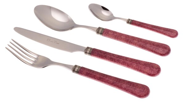 Boston 24 Piece Multicolour Cutlery Set in 18/10 Stainless Steel with 2.5 mm Thick Acrylic Handle