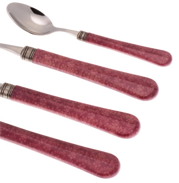 Boston 24 Piece Multicolour Cutlery Set in 18/10 Stainless Steel with 2.5 mm Thick Acrylic Handle