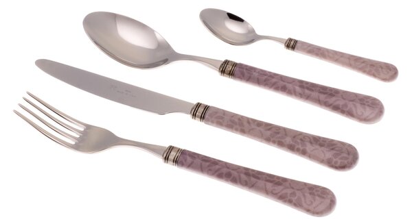 Boston Coloured Cutlery Set 24 Pieces in 18/10 Stainless Steel with 2.5 mm Thick Multicolour Methacrylate Handle