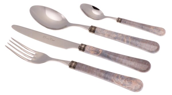 Boston 24-Piece Multicolour Cutlery Set in 18/10 Stainless Steel with 2.5mm Thick Coloured Methacrylate Handle