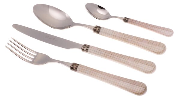 Coloured Cutlery Set 24 Pieces BOSTON in 18/10 Stainless Steel with 2.5 mm Thick Multicolour Methacrylate Handle