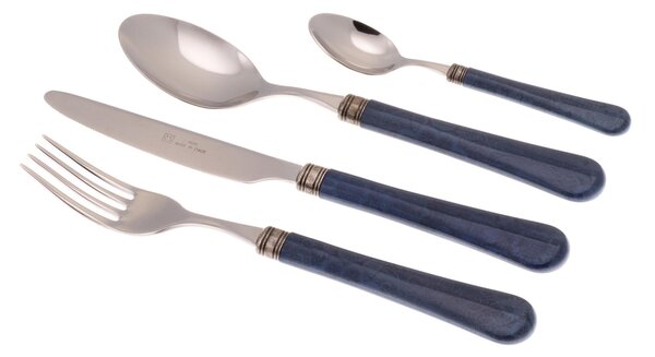 Coloured Cutlery Set 24 Pieces BOSTON in 18/10 Stainless Steel with 2.5 mm Thick Multicolour Methacrylate Handle