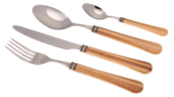 Coloured Cutlery Set 24 Pieces BOSTON in 18/10 Stainless Steel with 2.5 mm Thick Multicolour Methacrylate Handle
