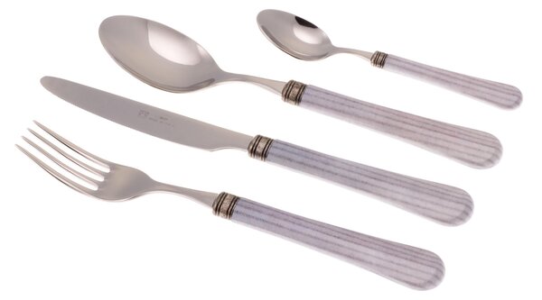 Boston 24 Piece Multicolour Cutlery Set in 18/10 Stainless Steel with 2.5 mm Thick Acrylic Handle