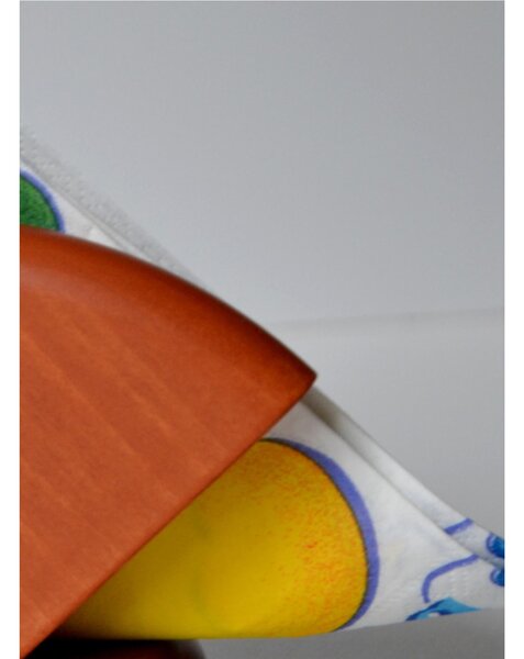 Linden Wood Napkin Holder VELA 10xh9.5 cm Handmade in Bergamo Italy Mahogany Paprika Colour
