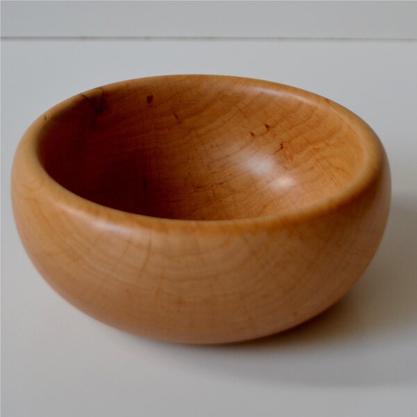 Hand-Turned Wooden Salad Bowl Ice Cream Cup, Natural Wood Colour, � 14xh6 cm