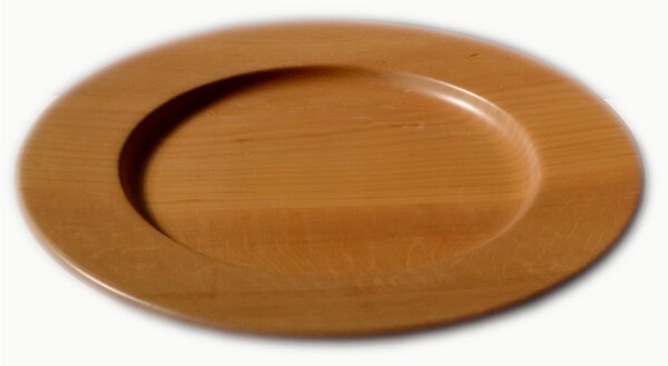 Solid Wood Underplate � 32xh 3.2cm with Linden Solid Wood, Individually Handcrafted and Turned Natural