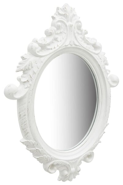 Wall Mirror Castle Style 56x76 cm White