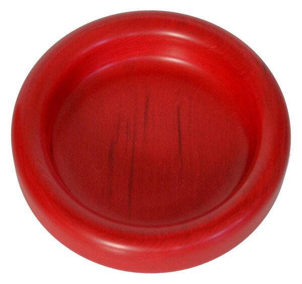 Hand-Turned Solid Wood Bowl, Small Dish Tray � 26xh 6 cm, Centre Table Fruit Holder or Tray, Red Colour, Name: baslotto