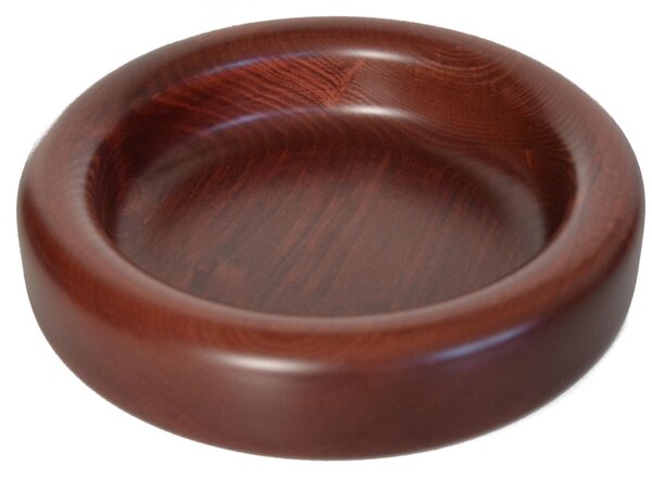 Hand-Turned Solid Wood Bowl Small � 26xh 6 cm for Fruit Bowl or Tray, Mahogany Colour, Name: Baslotto