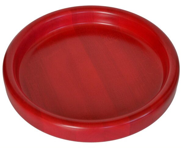 Hand-Turned Solid Wood Bowl Big � 42xh 6 cm for Centre Table Fruit Bowl or Tray, Red Colour, Name: baslotto