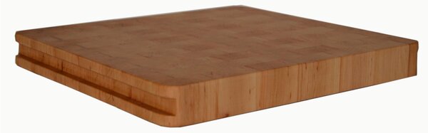 Solid Wood Chopping Board Meat Tenderizer with Dovetail Joints Size 35x32xh4 cm with Easy Grip Handles