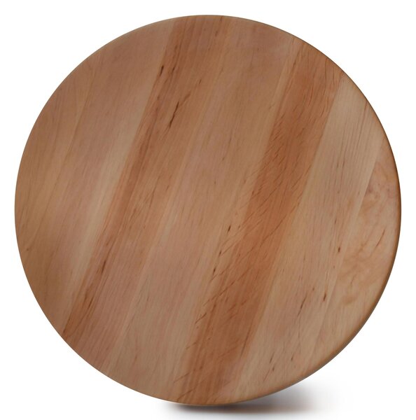 Alder Wood Polenta Board, Slightly Hollowed, Diam. 29xH3.2 cm, Natural Wood Colour, Not Dishwasher Safe