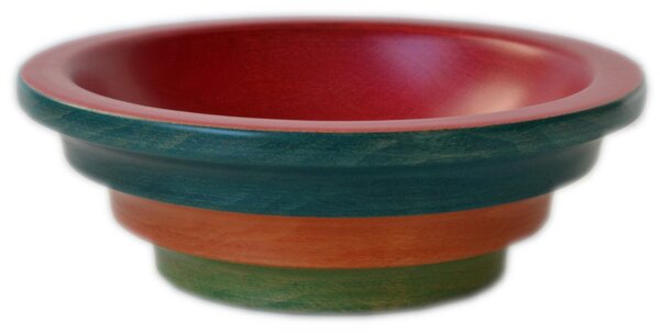 Deep Dish Salad Bowl, Biscuit Tin, Candy Holder ARENA 18xh6 cm Red Interior, 6 Colours Exterior