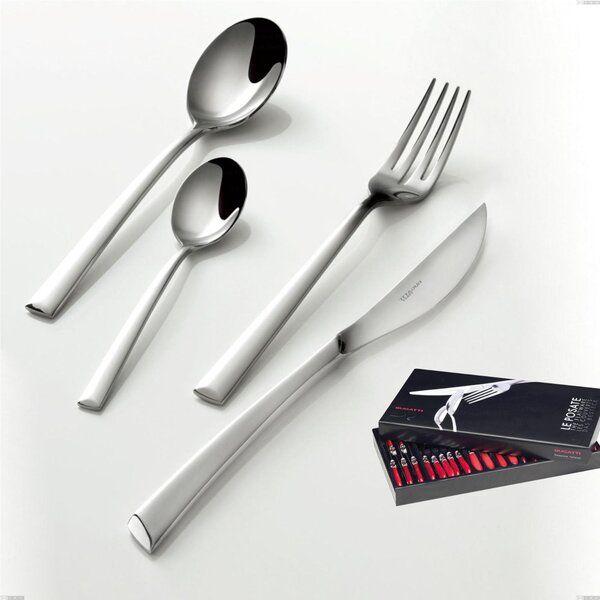 Caprera Bugatti 24-piece cutlery set in box, 18.10 polished chrome steel