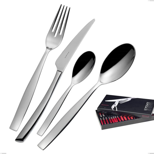 Bugatti Toscana 24 Piece Cutlery Set in Box, 18.10 Polished Chrome Steel, 3mm Thickness