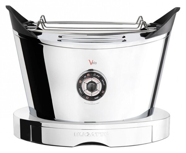 Volo D�vor� Designer Toaster with 4 Functions: BROWNING up to 6 levels Dimensions 32x20h 30 cm Polished Stainless Steel