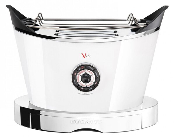 Volo D�vor� Designer Toaster with 4 Functions: BROWNING up to 6 Levels, Dimensions 32x20h 30 cm, Colour White