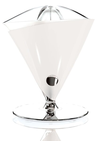 Electric Citrus Juicer VITA Bugatti with Included Blown Tempered Glass Jug Diameter 22.5xh 29 cm Capacity 0.6 Litres Glossy White