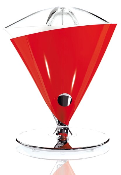 Electric Citrus Juicer VITA Bugatti with Included Tempered Blown Glass Jug Diameter 22.5xh 29 cm Capacity 0.6 Litres Glossy Red