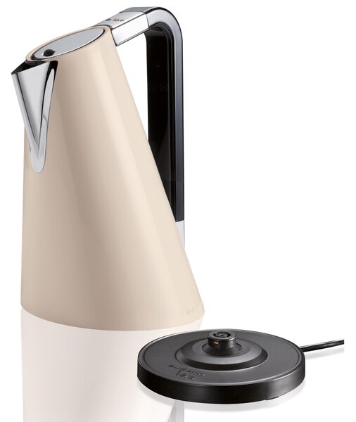 VERA EASY Electronic Kettle Shuts Off at Boiling Point, Size 22x8xh32 cm - 1.7 L, Cream Colour