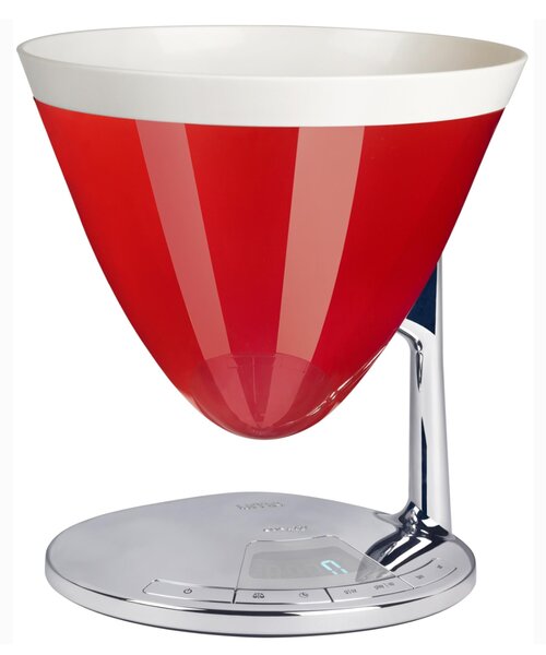 Bugatti UMA Kitchen Scale Maximum Capacity 3 kg Diameter 22xh 24 cm Scale and Timer Function Removable Bowl Colour Red