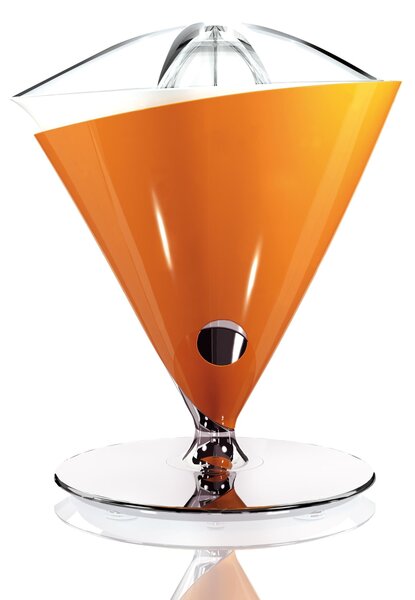 Electric Citrus Juicer VITA Bugatti with Included Tempered Blown Glass Jug 22.5xh 29 cm Capacity 0.6 Litres Glossy Orange