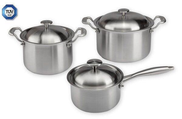 6-Piece TRITANIA ZERO-TOXIC Titanium Cookware Set, 100% Solid Titanium Cooking Surface, Nickel Free