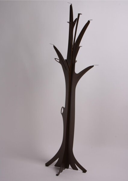 Metal Floor Coat Stand Natura Albero Design Dimensions 60x60x H 190 cm Tree Structure with Branches in Corten Bronze Colour