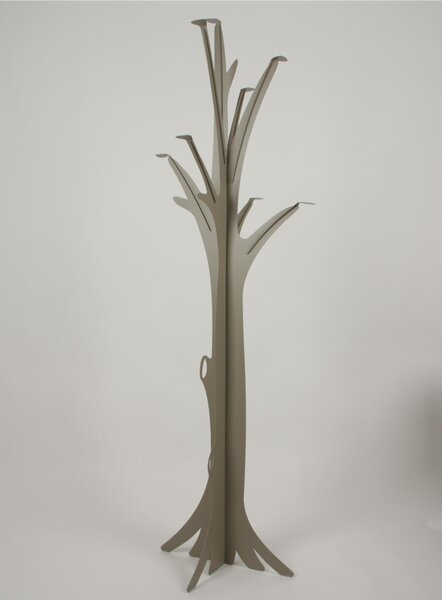 Floor Standing Metal Coat Rack Natura Tree Design Dimensions 60x60x h 190 cm Nature with a Tree Structure with Branches in Pastel Dove Grey Colour