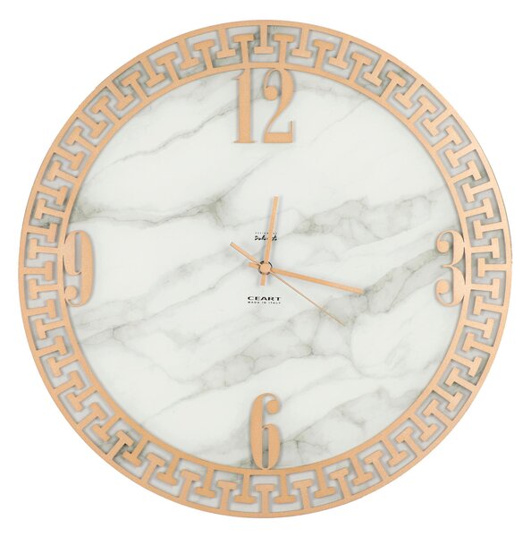 Marble Glass Structure with GRECO Marble Application Dimensions 45xh 45 cm GOLD Metallic Gold Hands