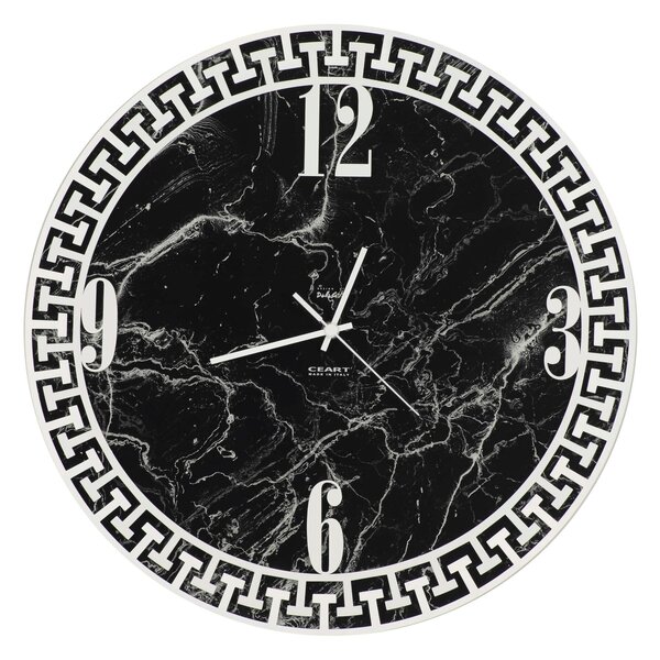 Marble Glass Structure with GRECO NERO Marble Application Dimensions 45xh 45 cm Gold Hands Veined Black Marble Colour