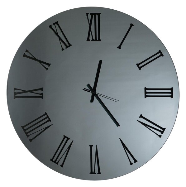 Wall Clock 45 cm Structure, Copper Mirror SIRIO SMALL Diameter 45 cm Metal Hands, Raised Bronze/Corten Colour Numbers